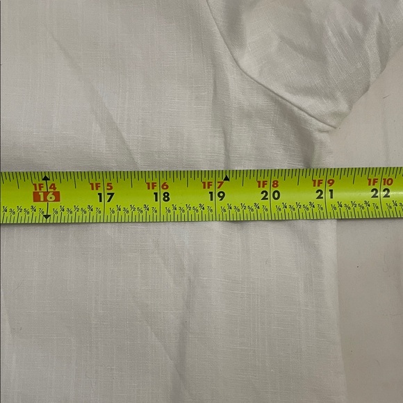 Talbots White Linen Cotton Embroidered Blouse Top Womens Size Large - Picture 5 of 12